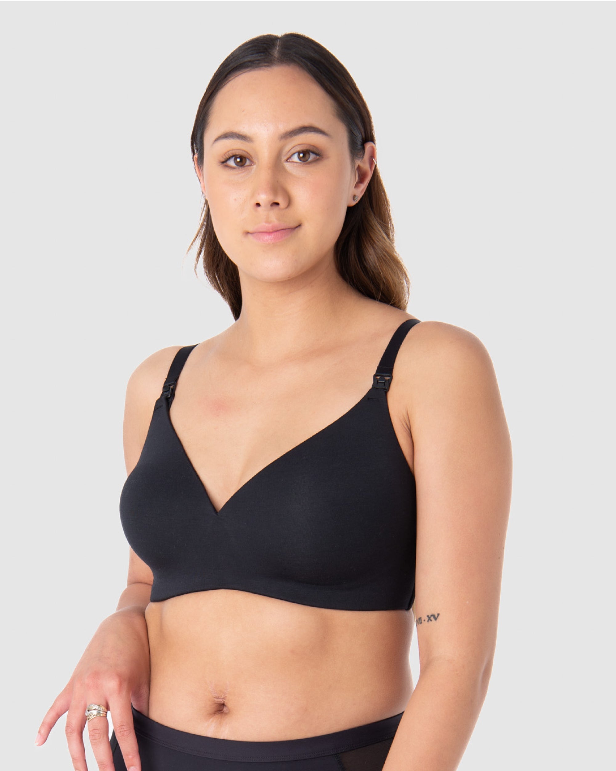 WARRIOR RACERBACK BLACK CONTOUR NURSING BRA - FLEXI UNDERWIRE – Hotmilk AU