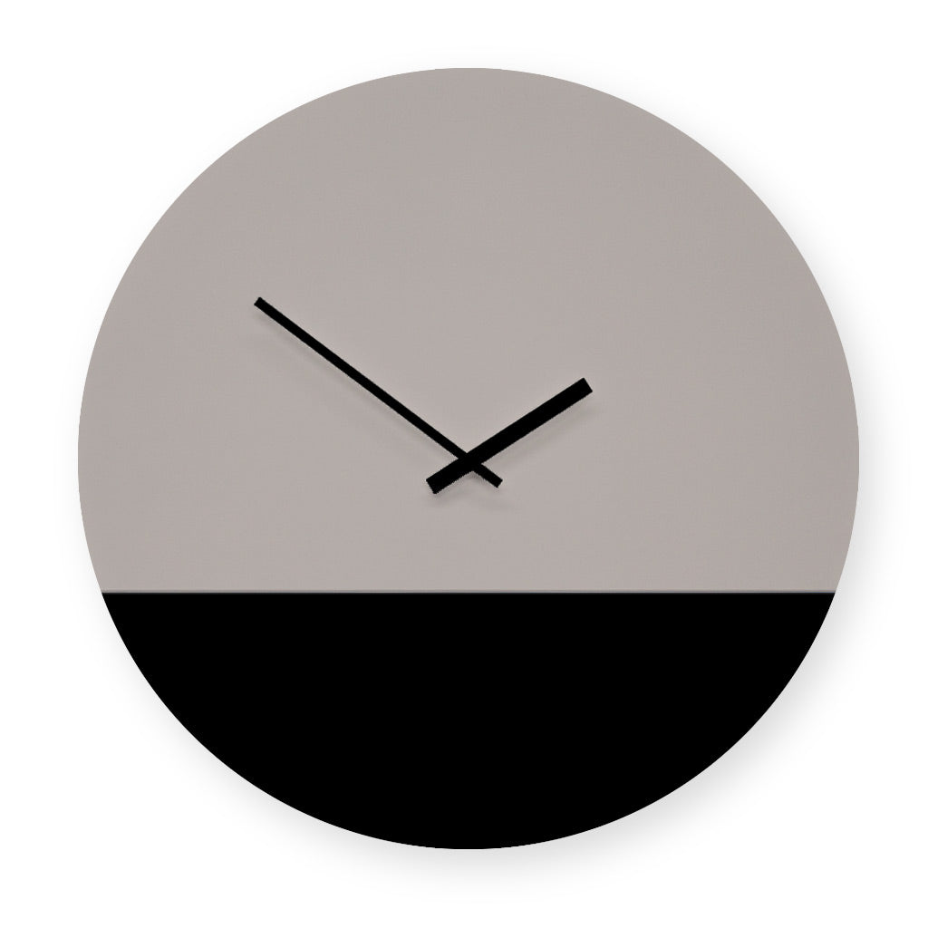 TOO Tone Clock - Stone Grey & Black - Minimal Clocks
