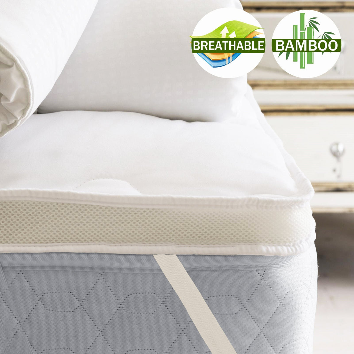 Airmax Bamboo Mattress Topper 1000gsm