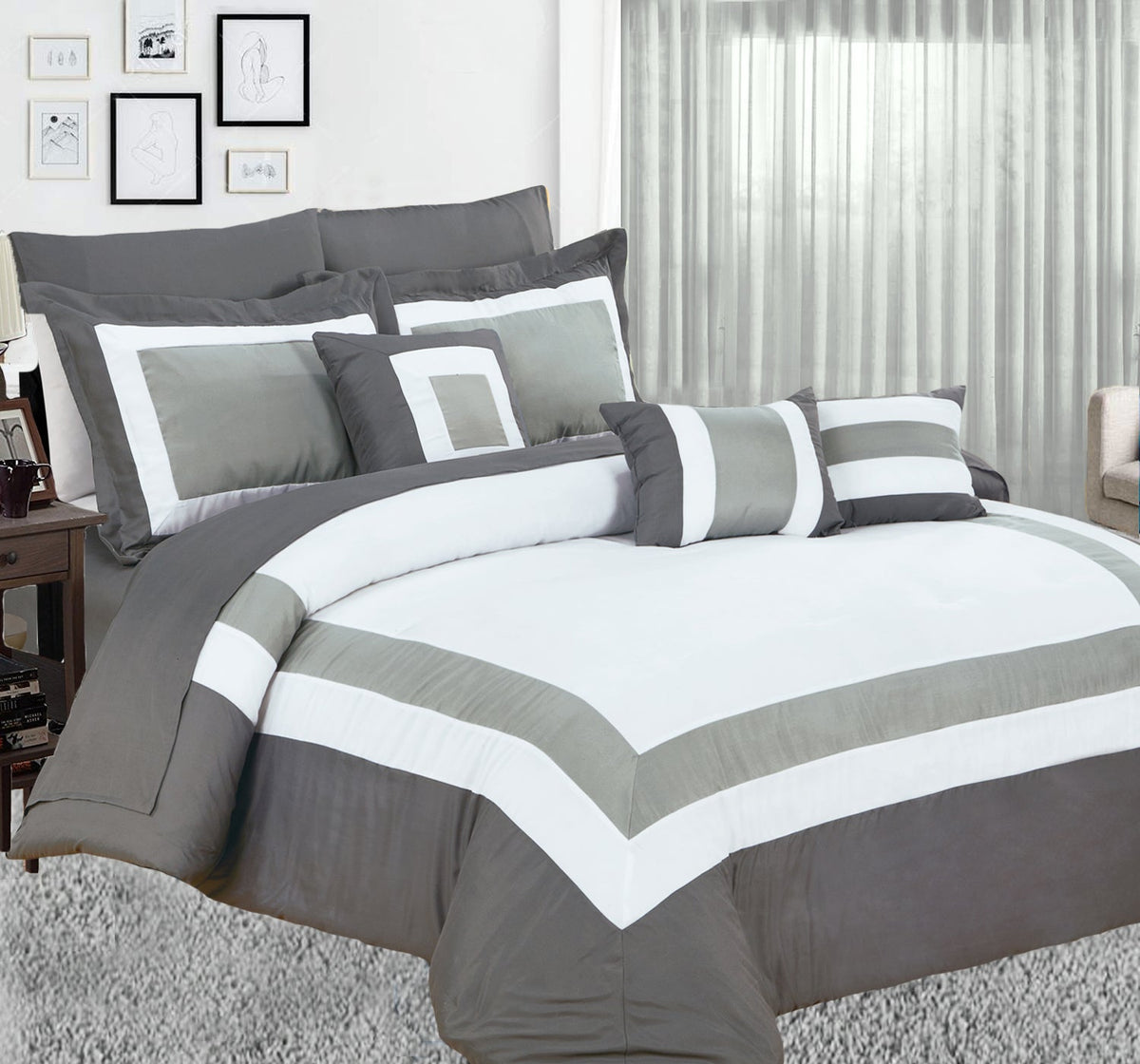 10 Pieces Comforter and Sheets Set