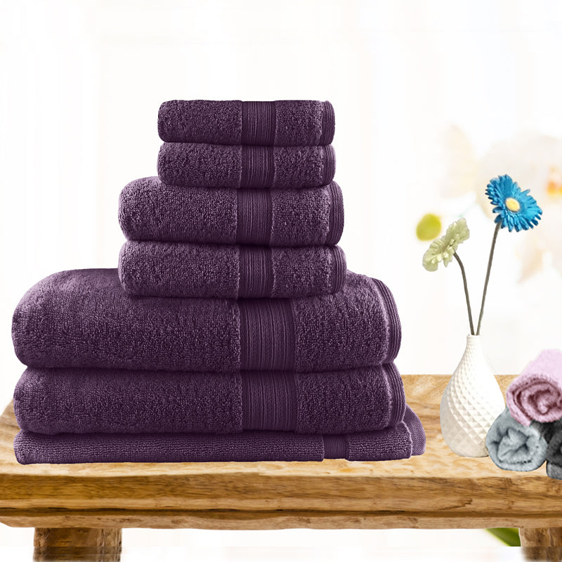 7 Pieces Light Weight Soft Cotton Bath Towel Set