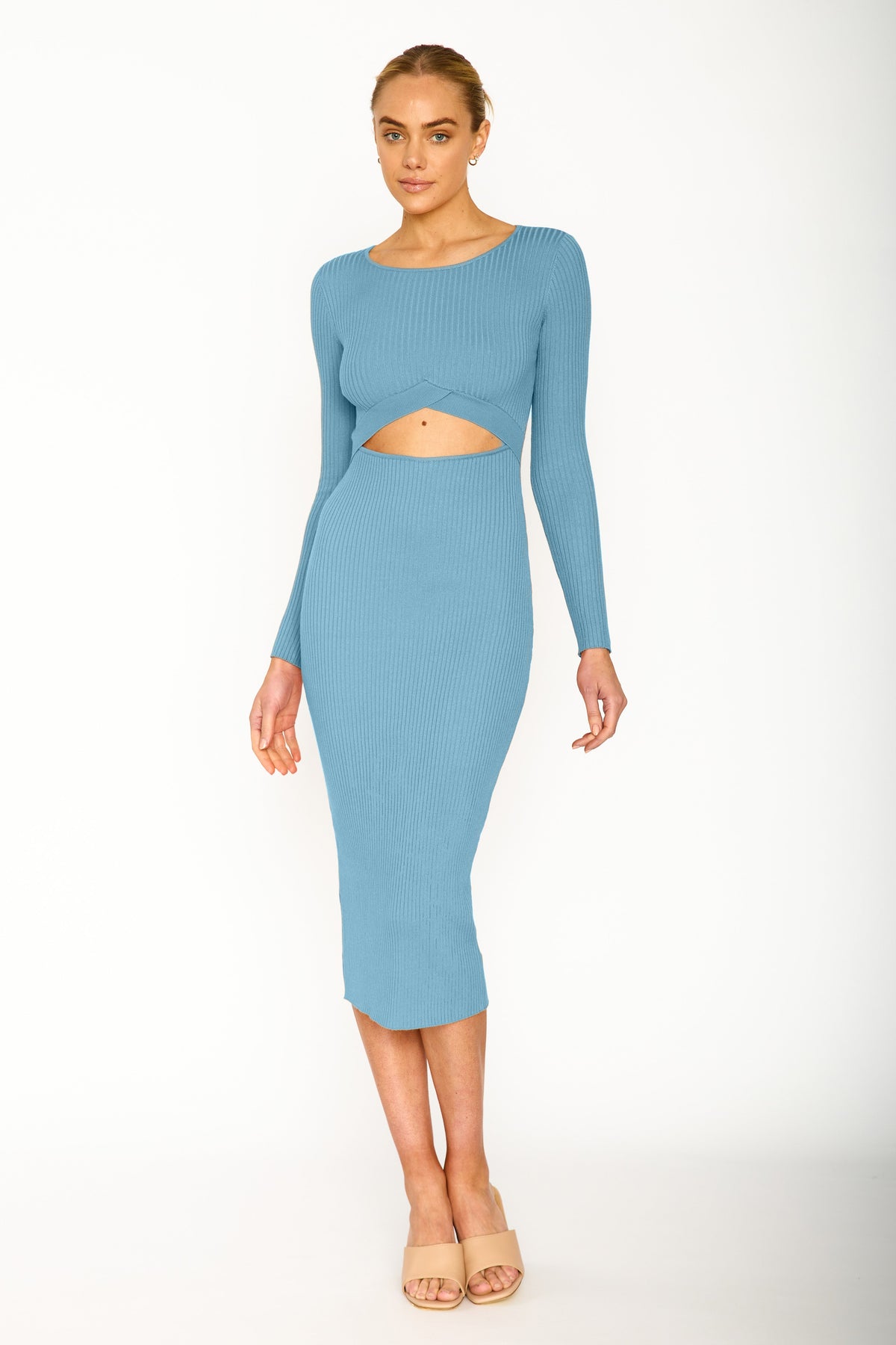 Bronwyn Cut Out Knit Dress - Teal