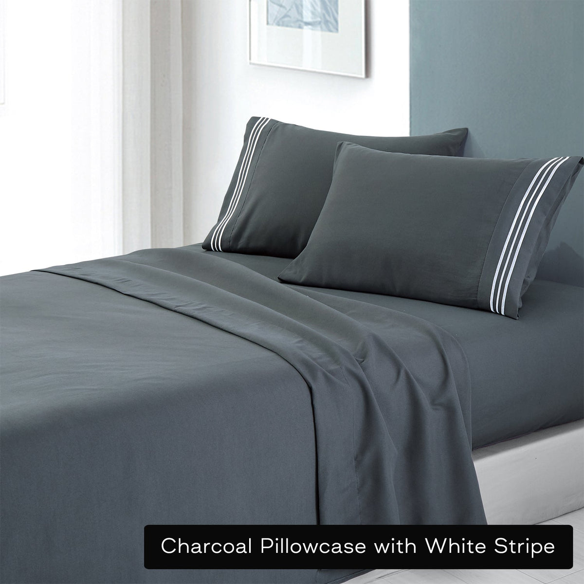 Soft Stripe Microfibre Sheet Set