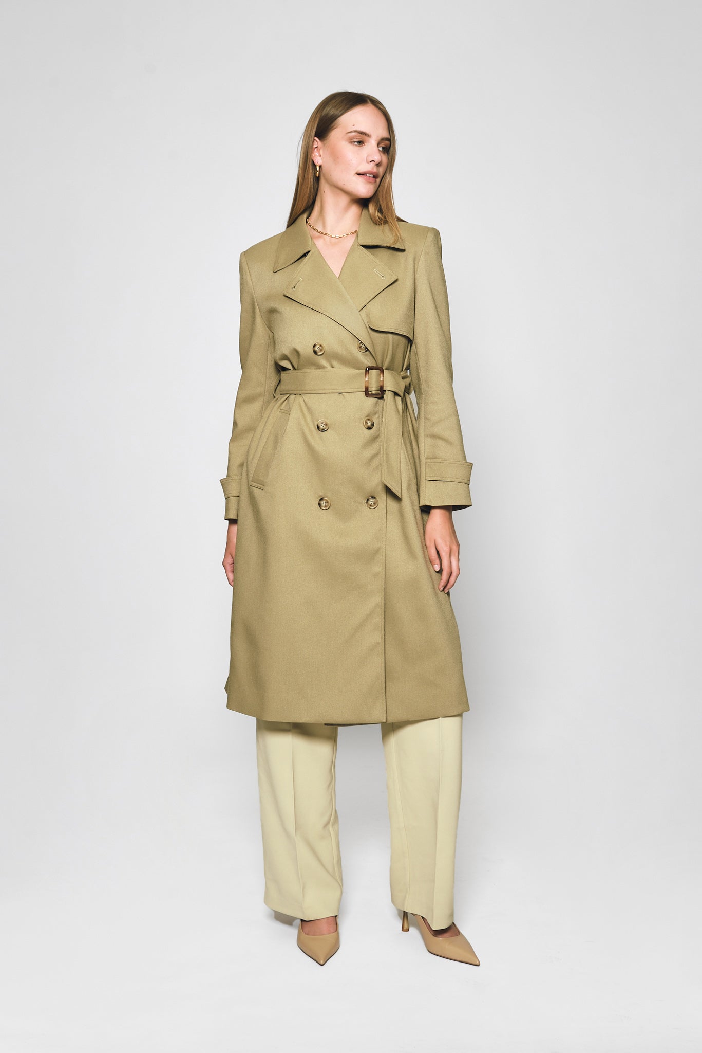 Audrey classic double breasted trench coat with detachable flannel liner & hood hotsell