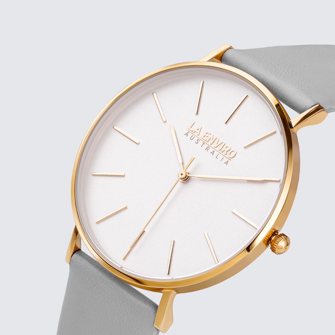 GOLD WITH GREY STRAP I CLASSIC 40 MM