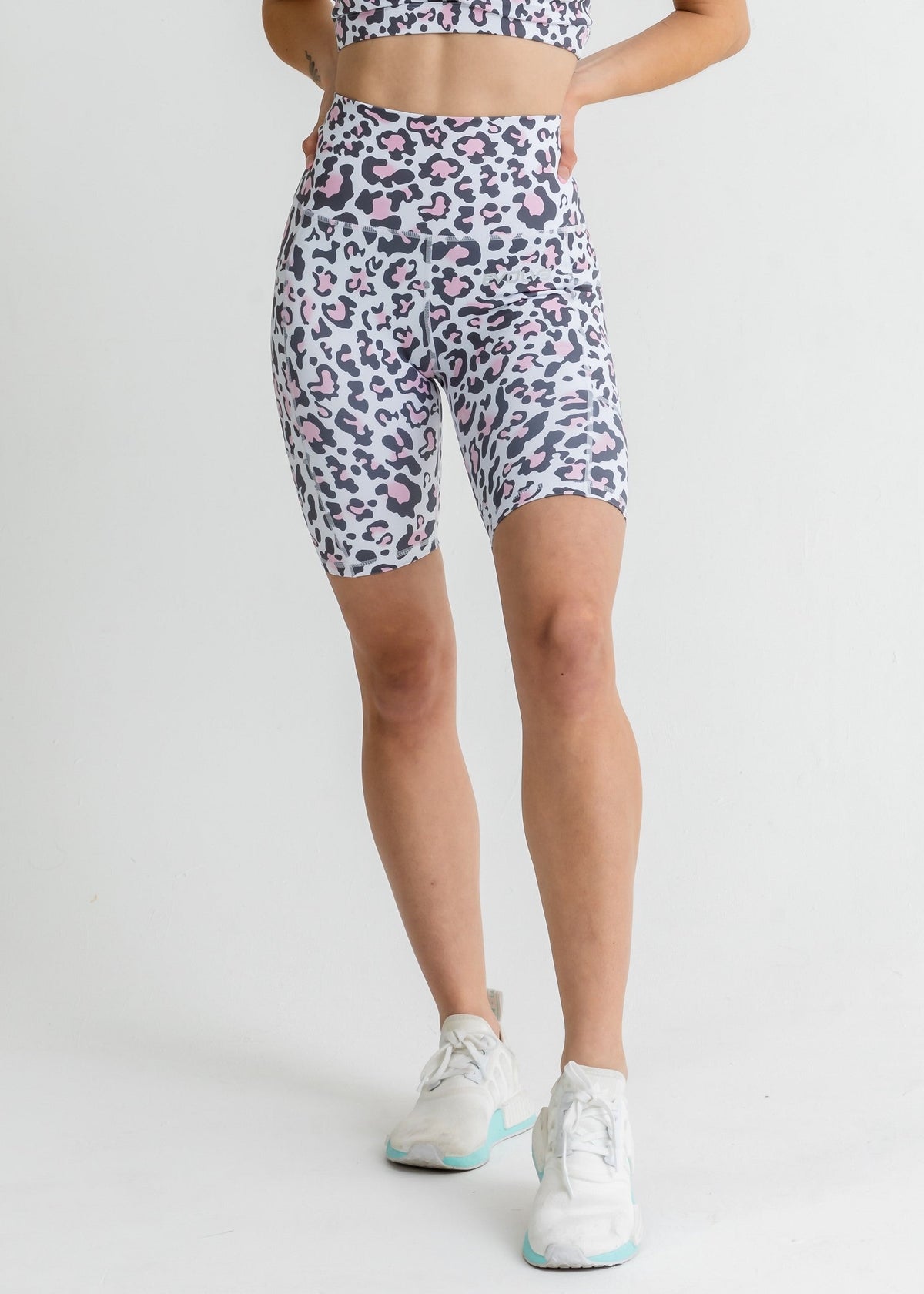 Jungle Bike Shorts - Pink Leopard