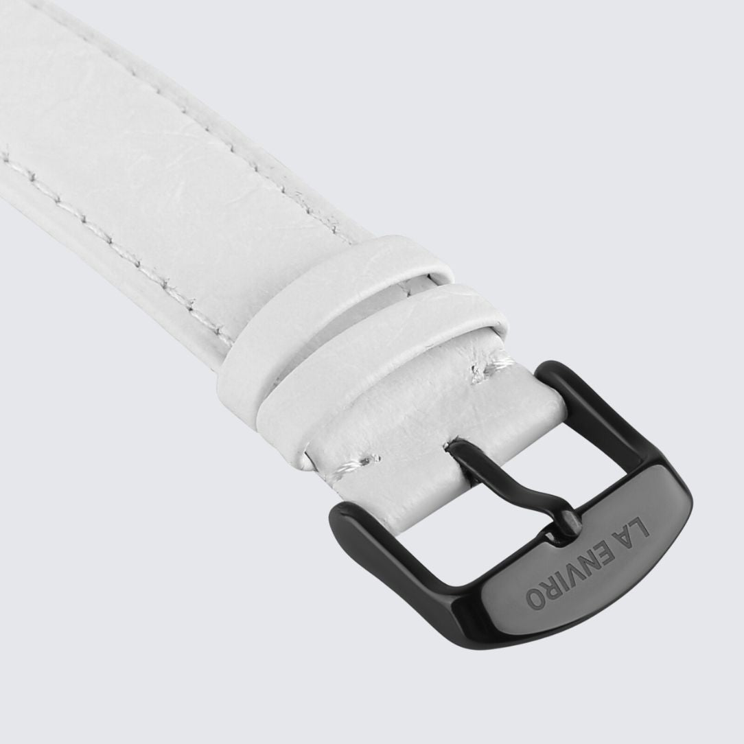 PINEAPPLE LEATHER WHITE STRAP | 20MM
