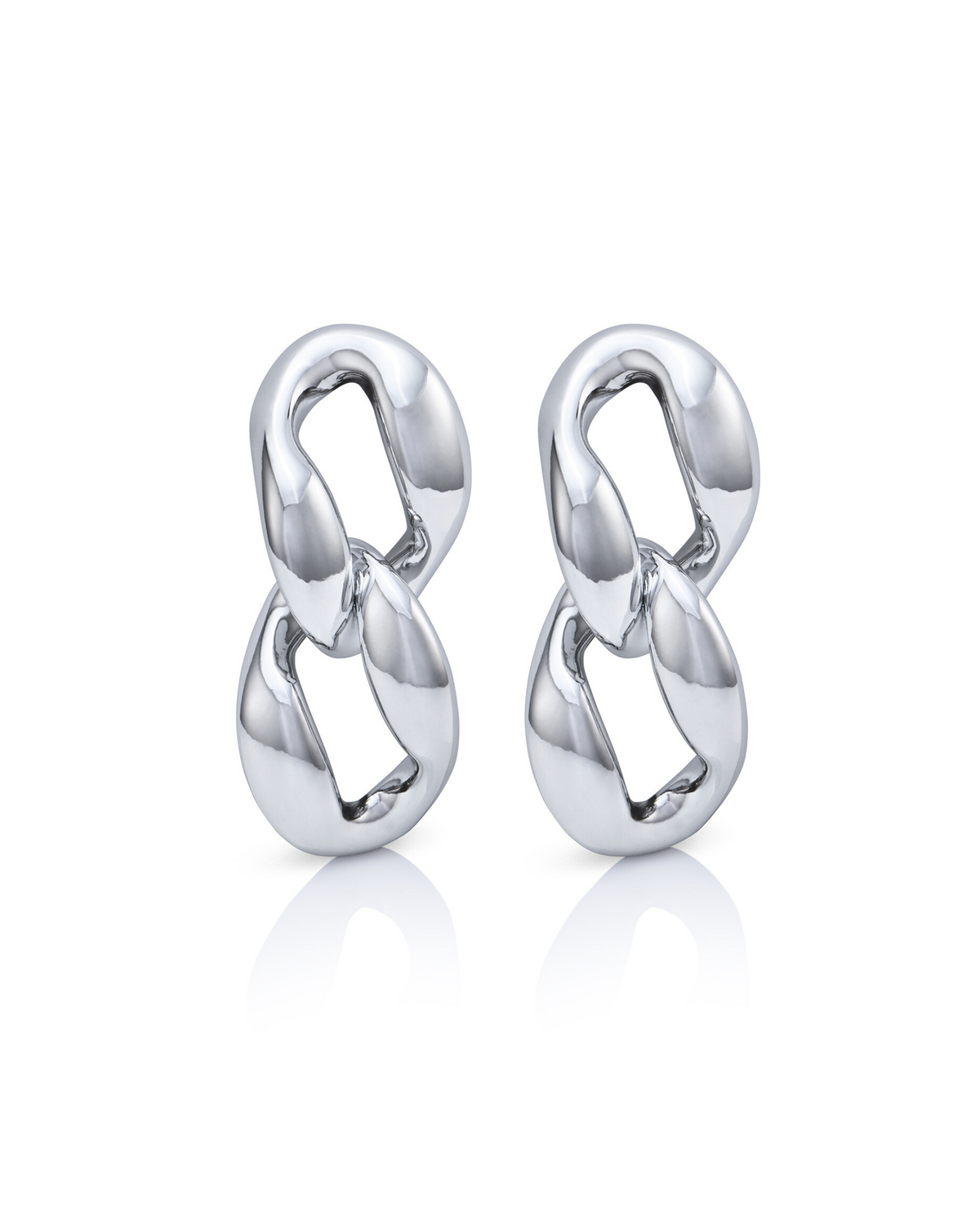 Double Link Earrings I Silver