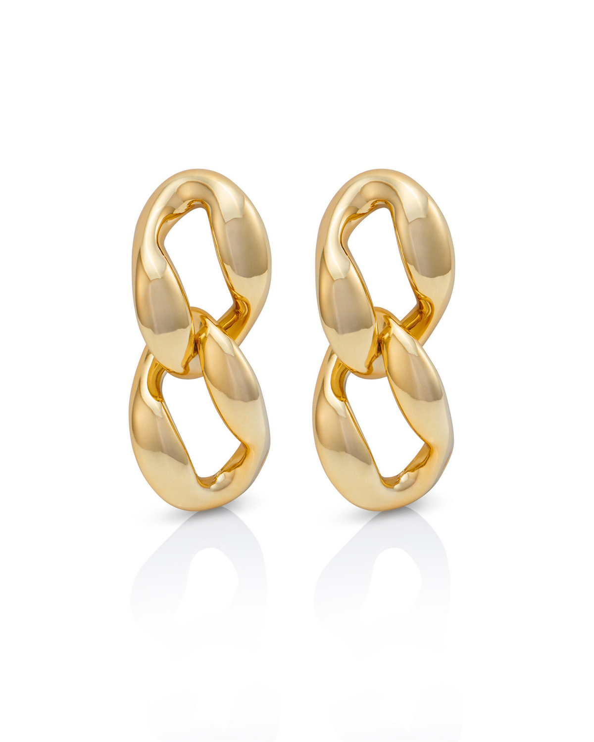 Double Link Earrings I Gold