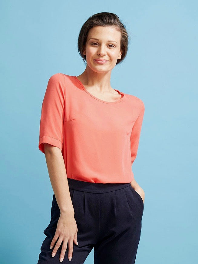 Our Favourite Work Tee in Coral