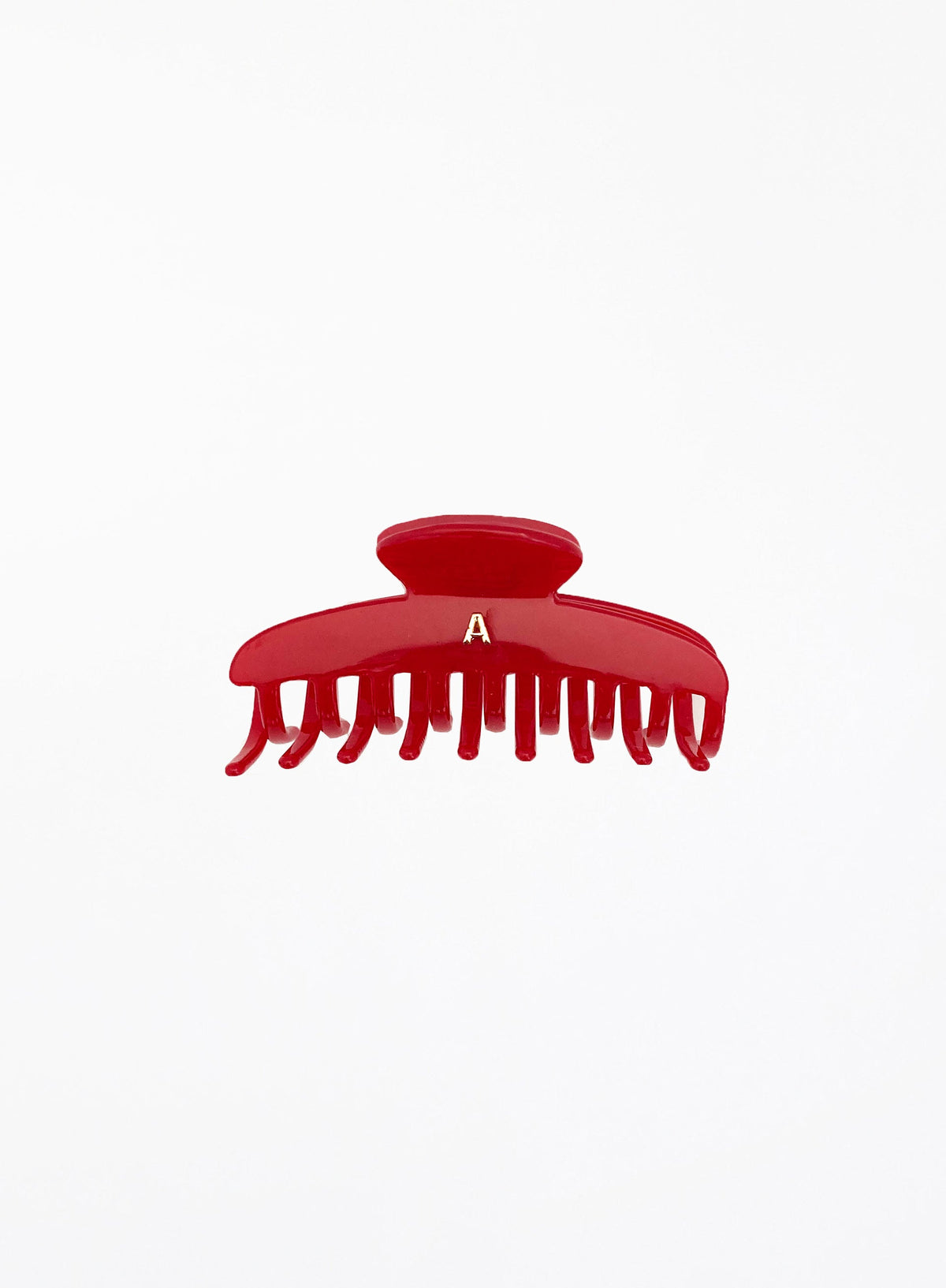 Asha Cellulose Acetate Hair Claw - Crimson