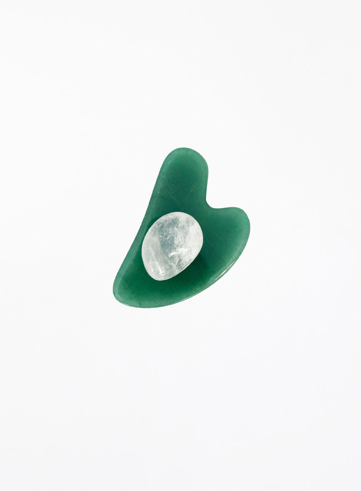 Fleur Aventurine Clear Quartz Gua Sha Tool