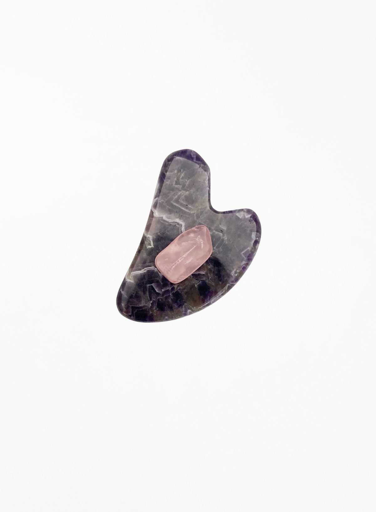 Josephine Amethyst Rose Quartz Gua Sha Tool