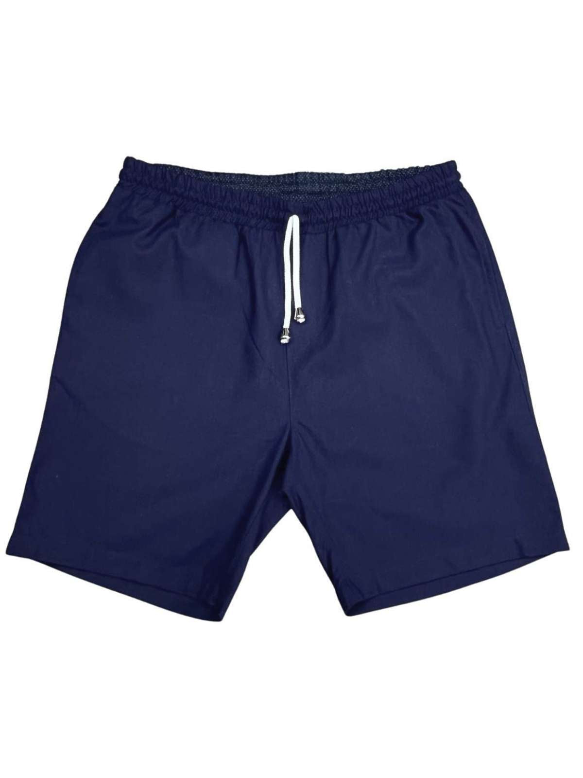 Bahamas Cotton/Linen Short - Navy