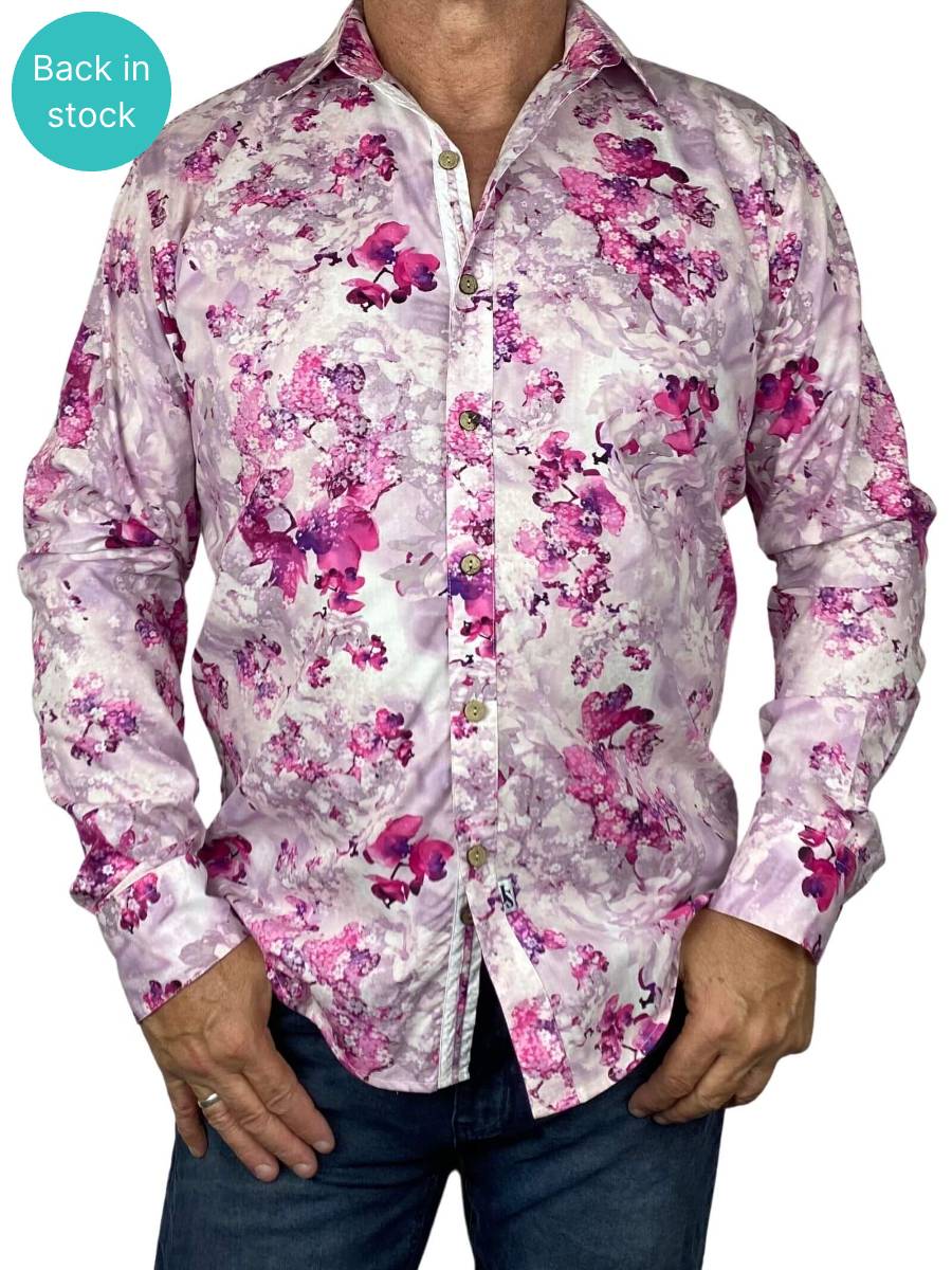 Banks Floral Cotton L/S Shirt - Pink