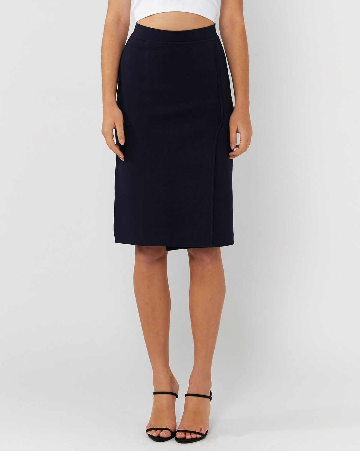 The Other Side Wrap Skirt - French Navy