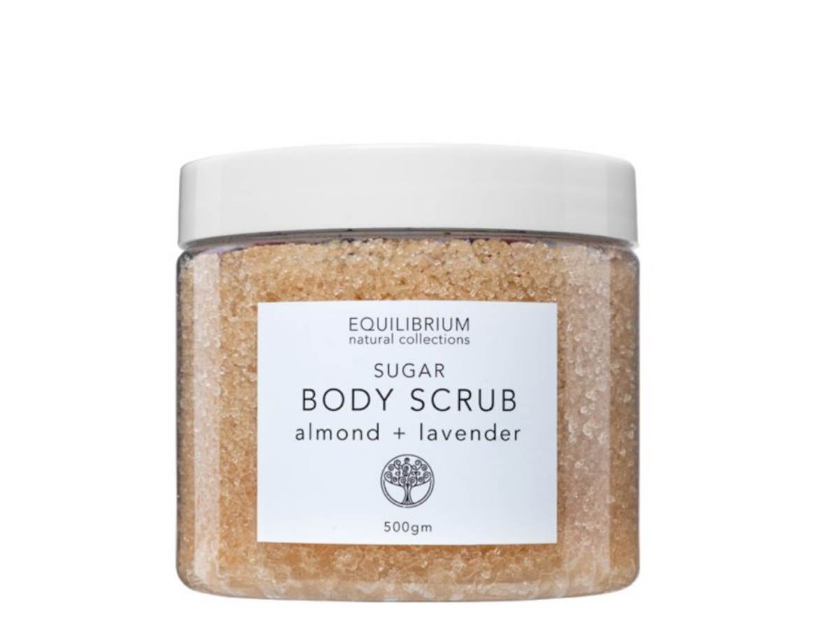 NATURAL BODY SCRUB SUGAR ALMOND + LAVENDER 540G