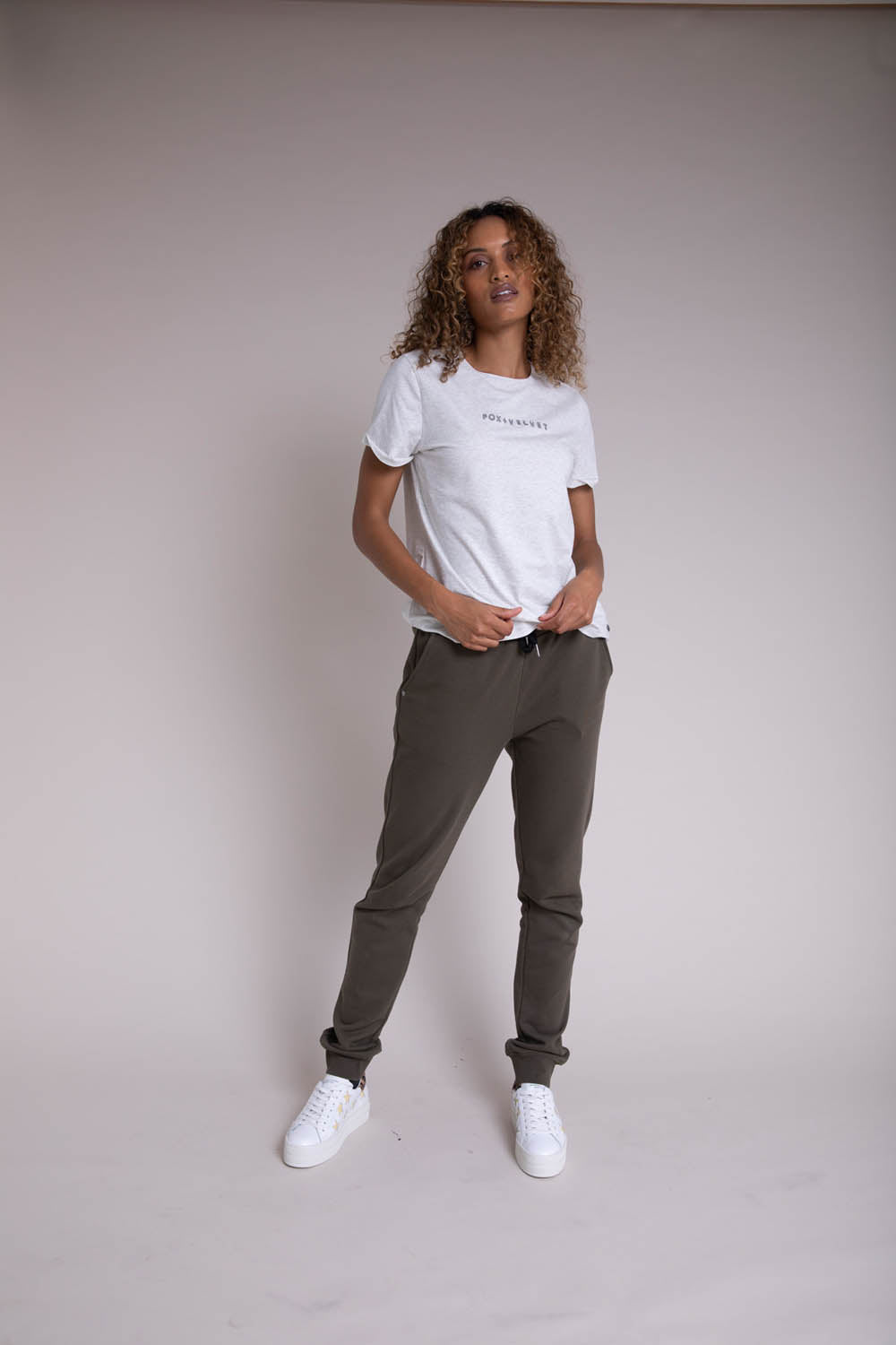 Fitted Tee - Light Grey Marle