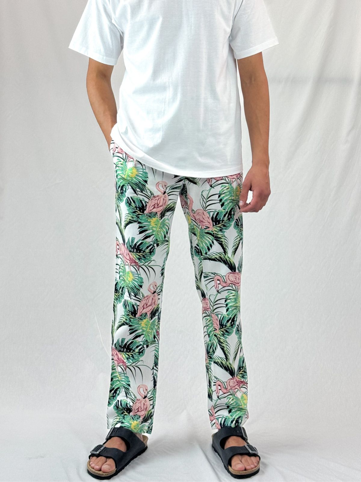 Flamingos Cotton/Rayon Resort Pant - Relaxed Fit