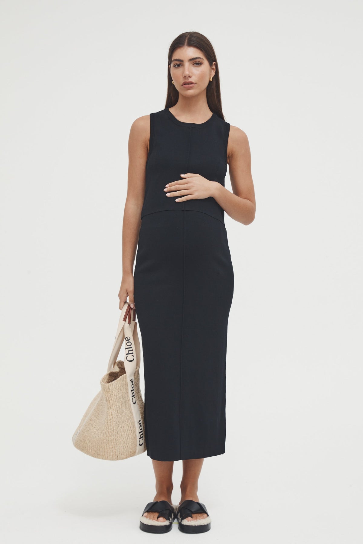 Maternity Work Skirt (Black) 1