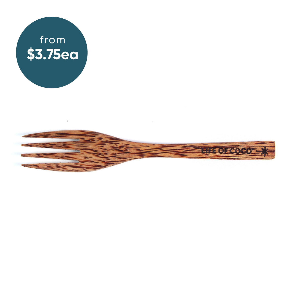 life of coco wholesale reusable wooden fork coconut