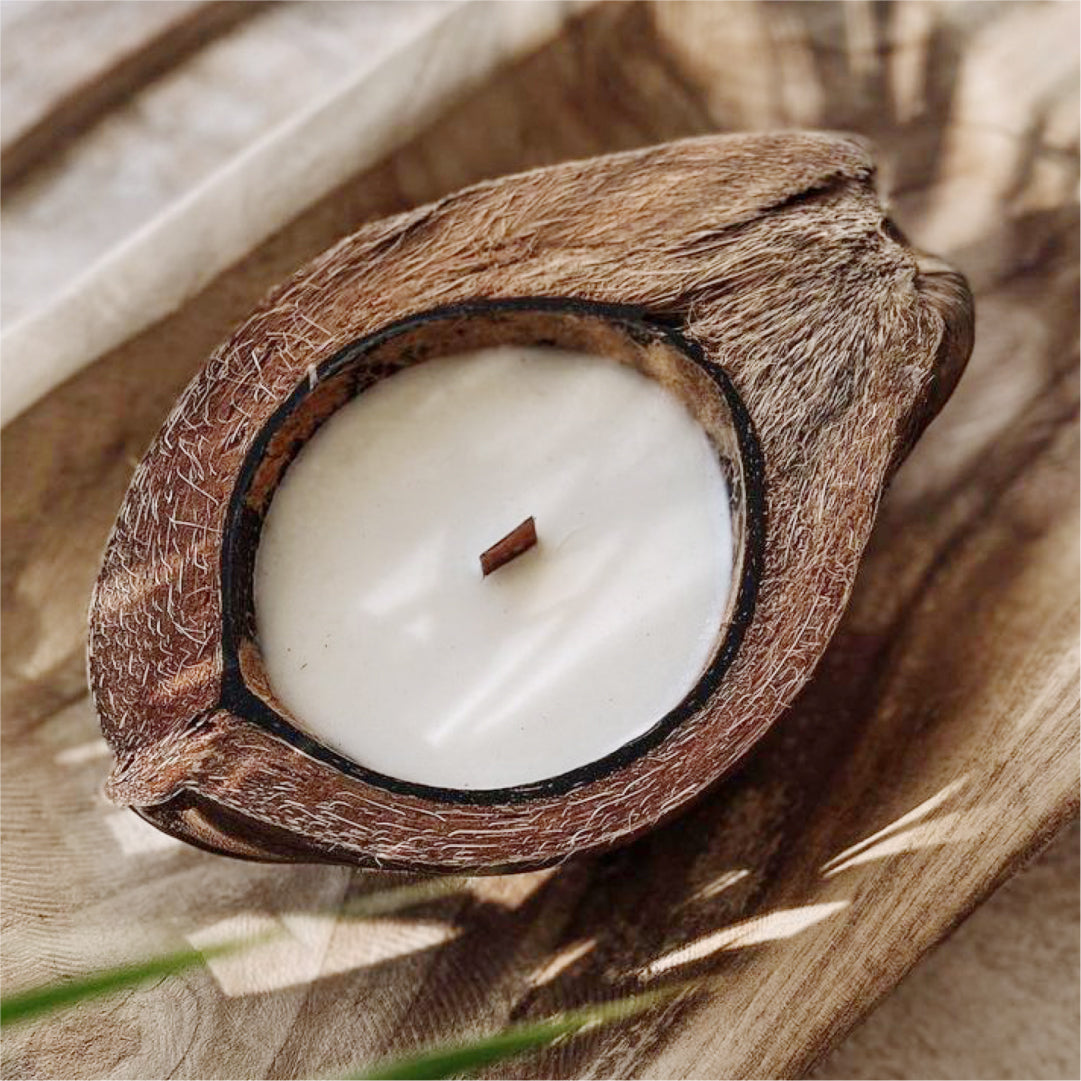 Half Shell Coconut Candle - Toasted Coconut