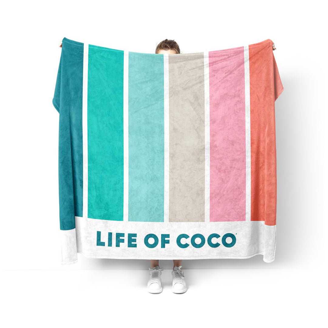 Life of Coco sand-free beach towel striped stripey stripes