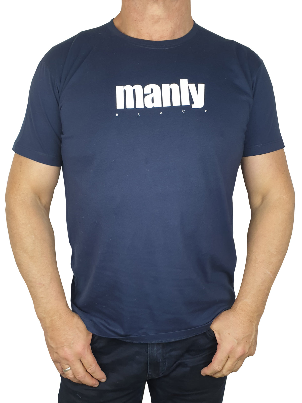 Manly Navy Printed T-Shirt