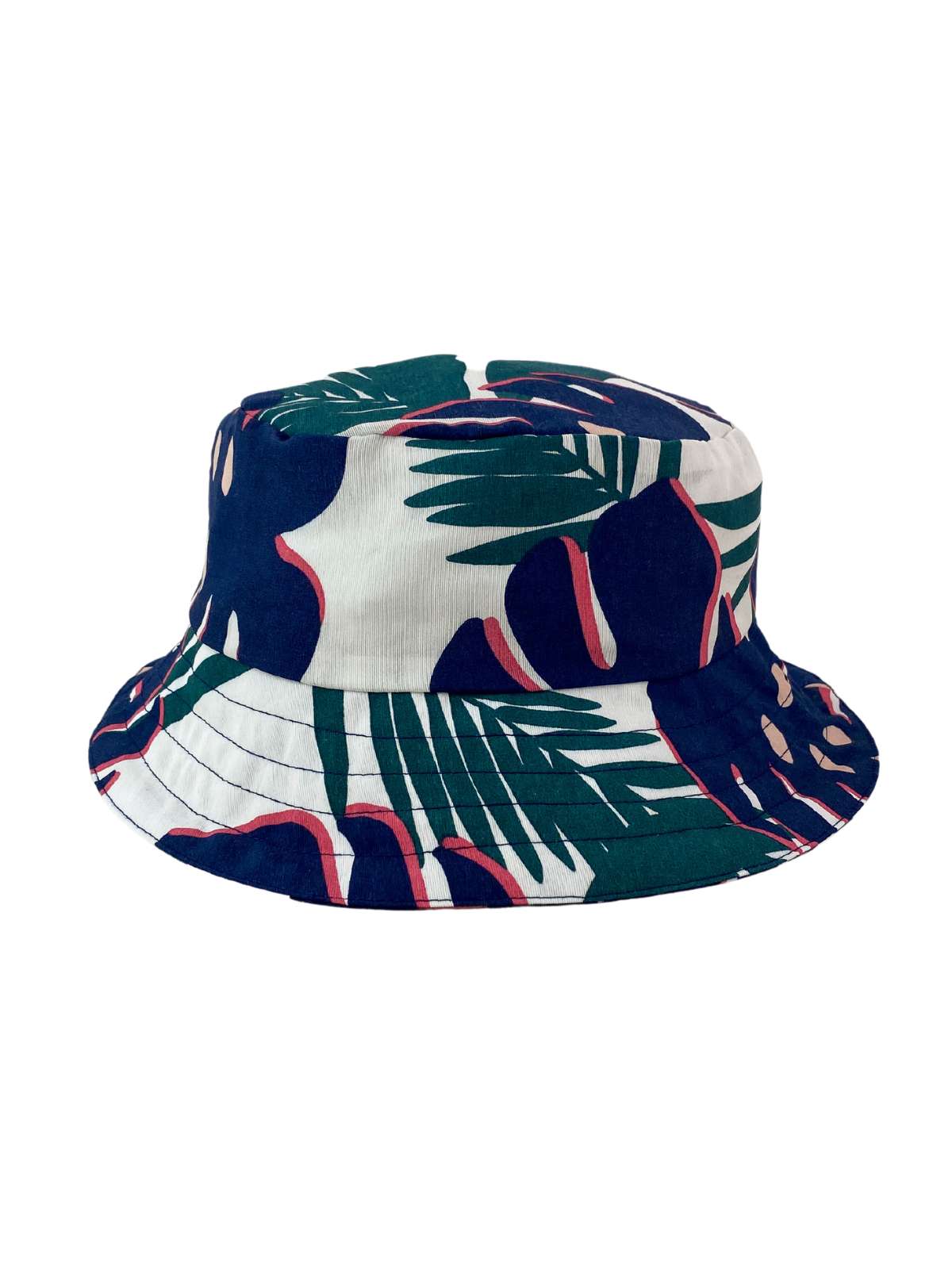 Monstera Bucket Hat - Navy/White