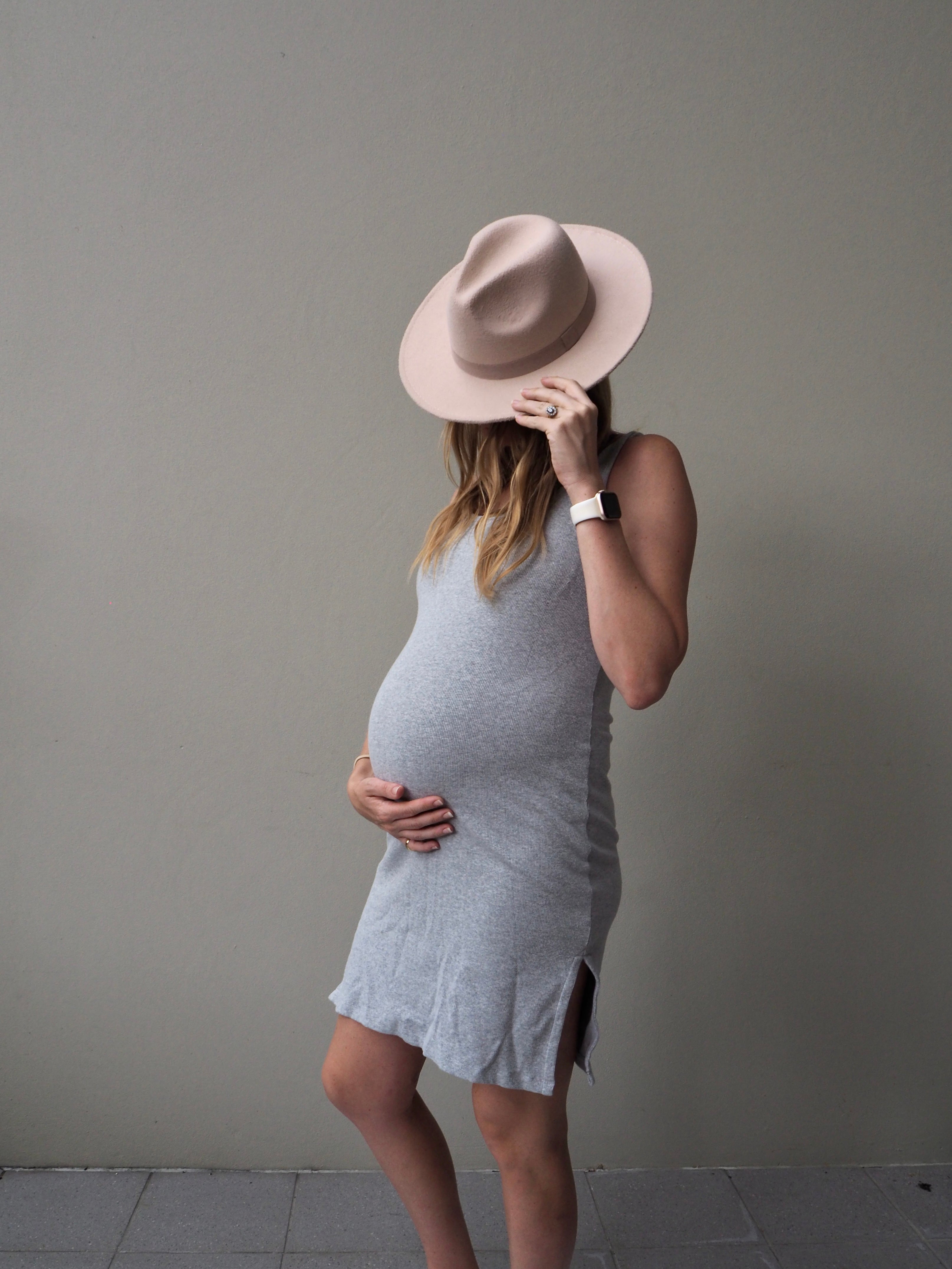 Ribbed Henley Top Grey