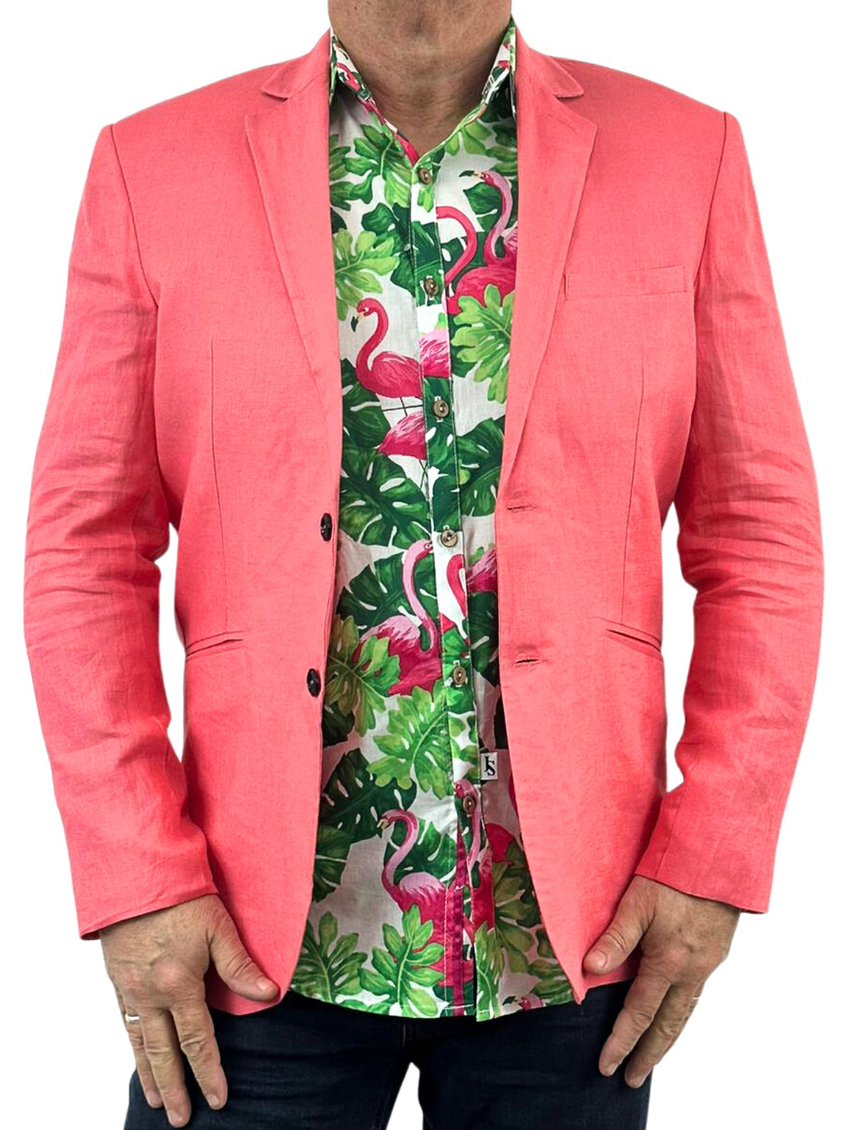 Watermelon Linen Jacket