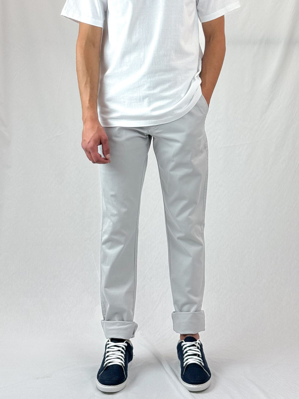 Silver Chino Pant