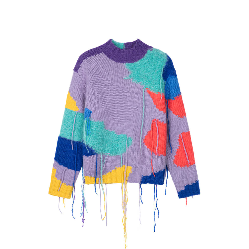 Ripped Colourful Sweater