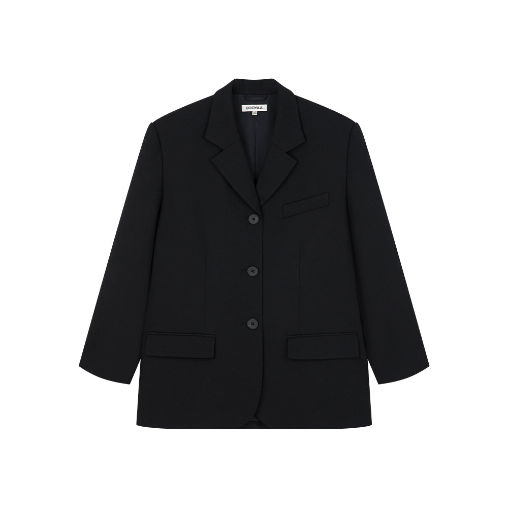 Deconstructed Black Vintage Blazer