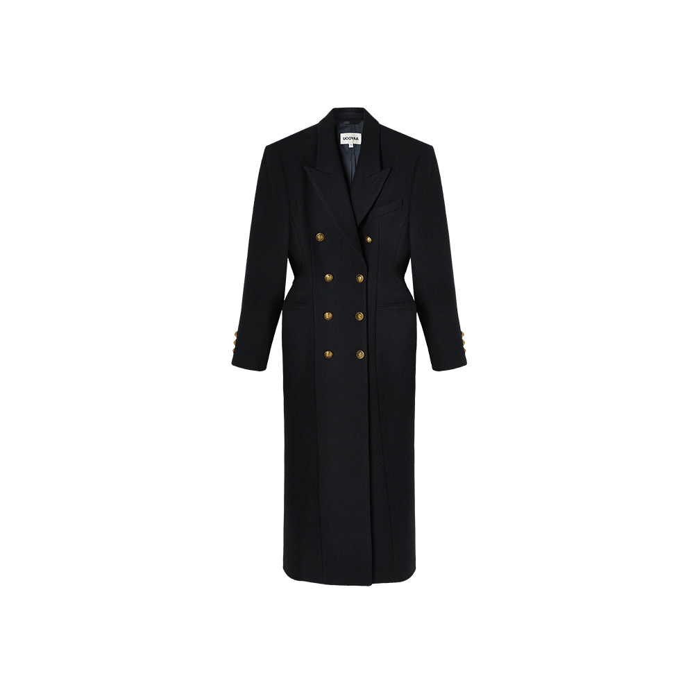 Double-breasted Long Wool Coat