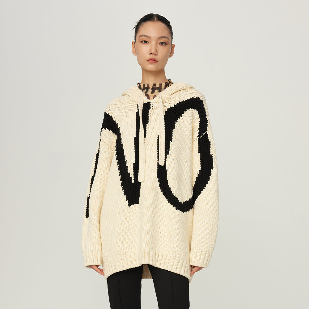 Letter Hooded Sweater