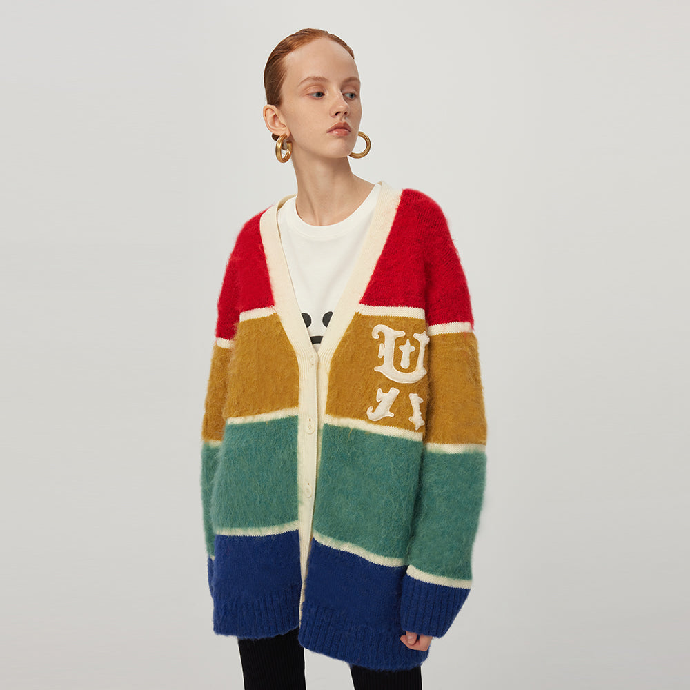 Rainbow Striped Cardigan