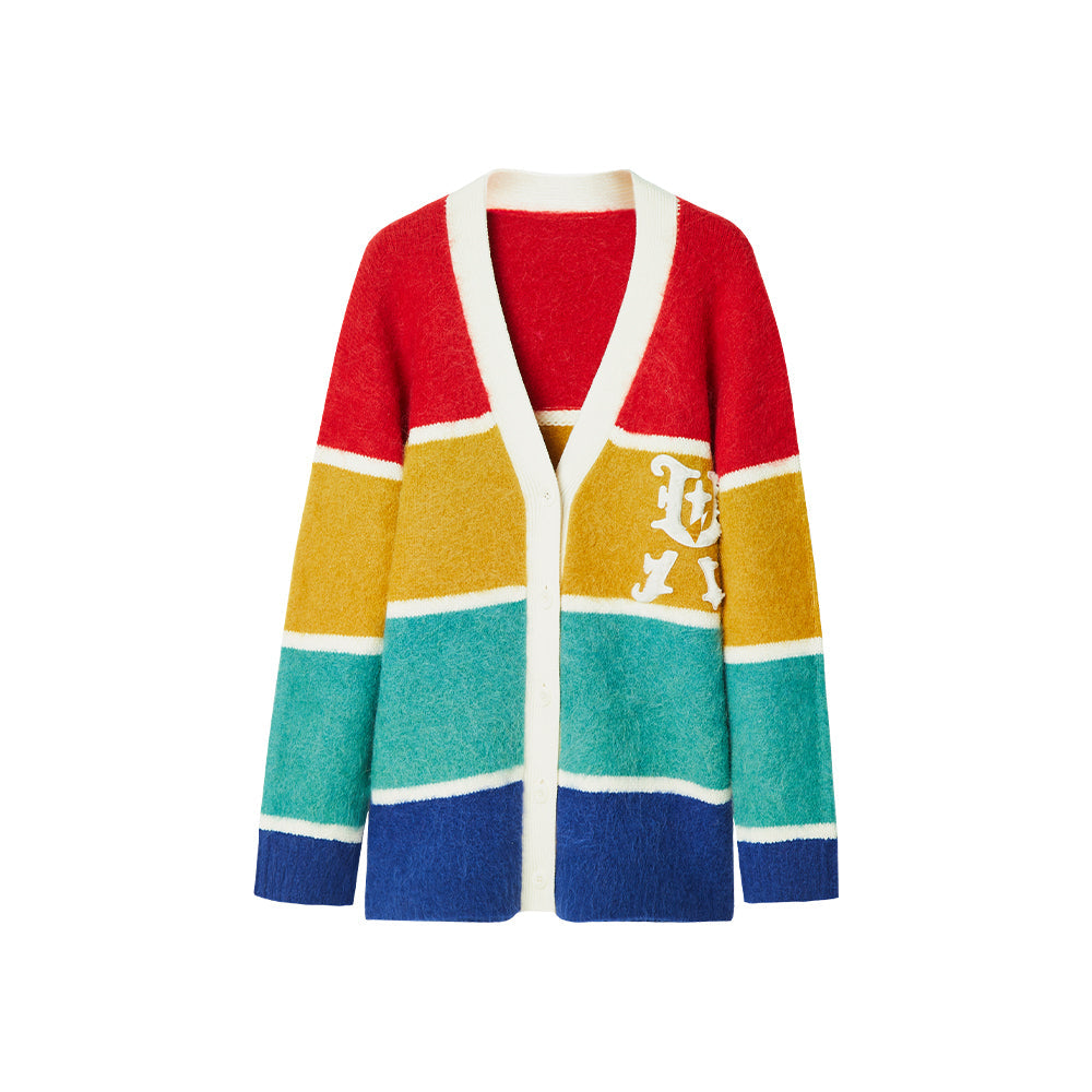 Rainbow Striped Cardigan