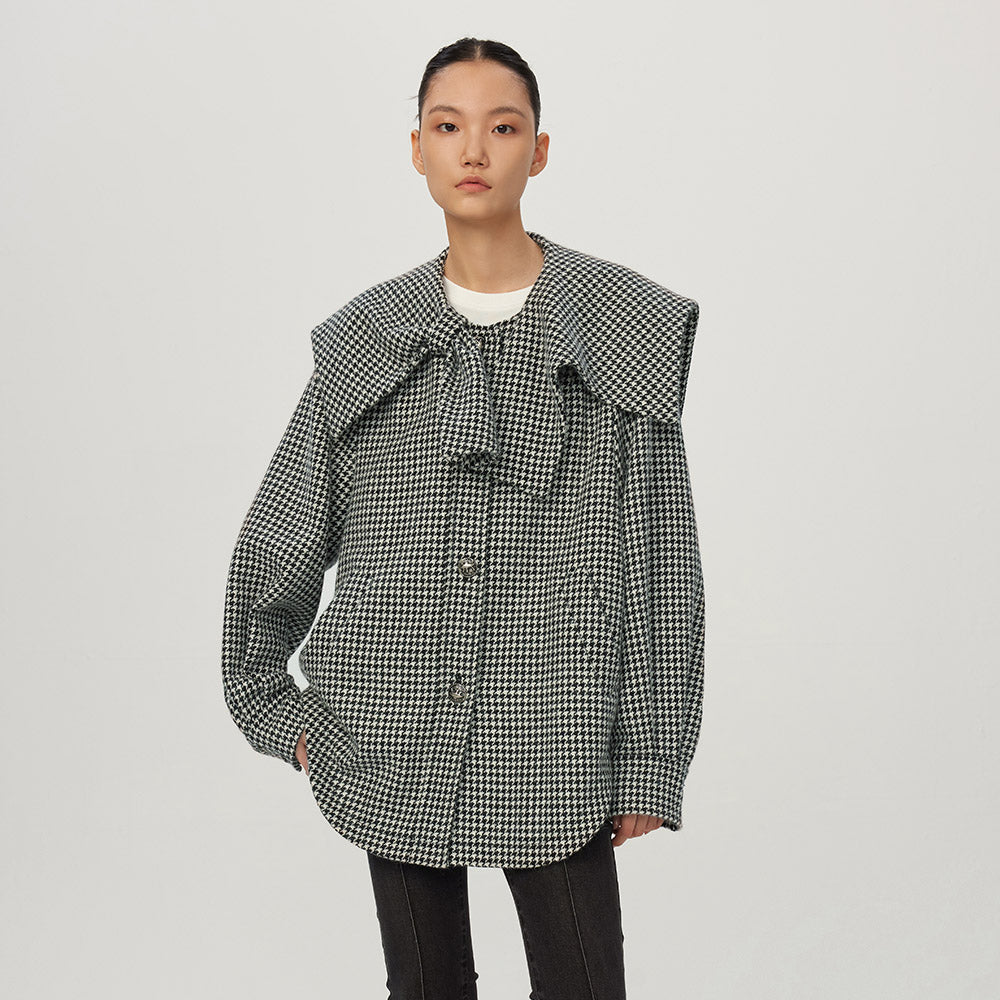 Bow Houndstooth Shirt