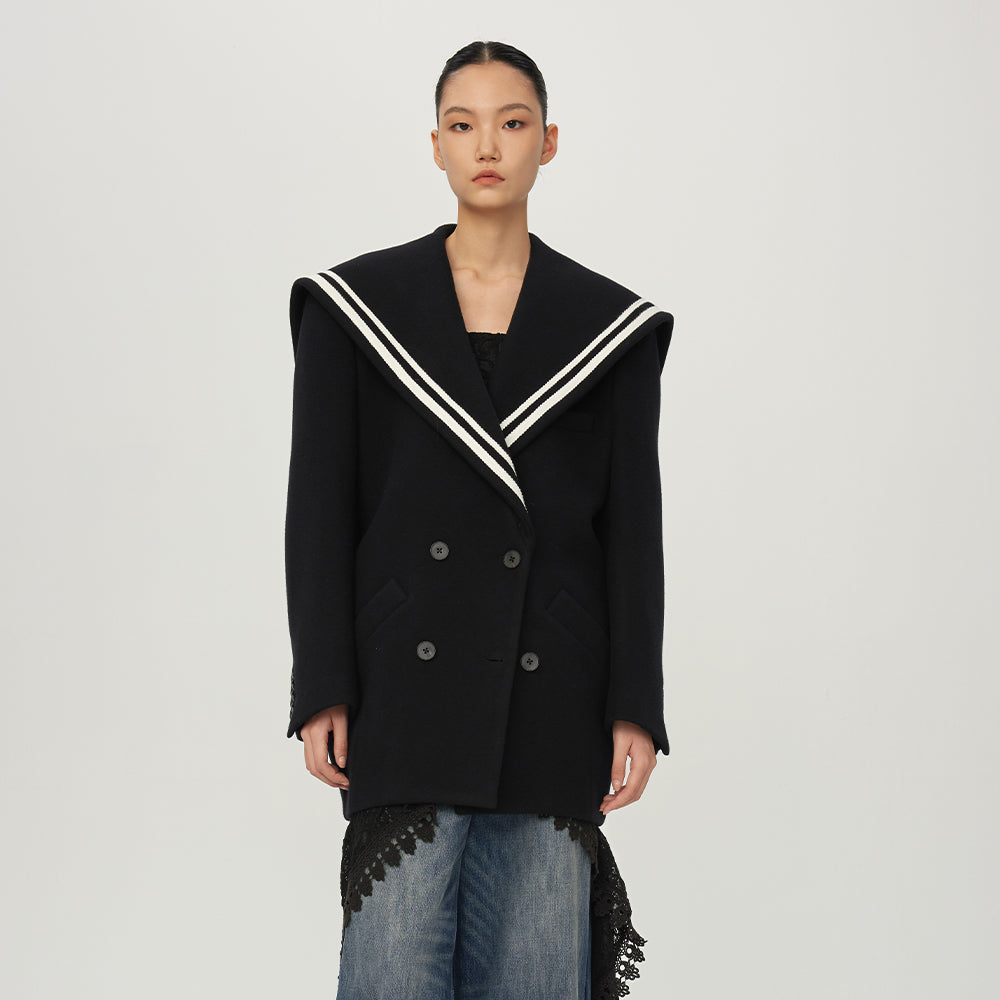 Sailor Collar Oversized Blazer