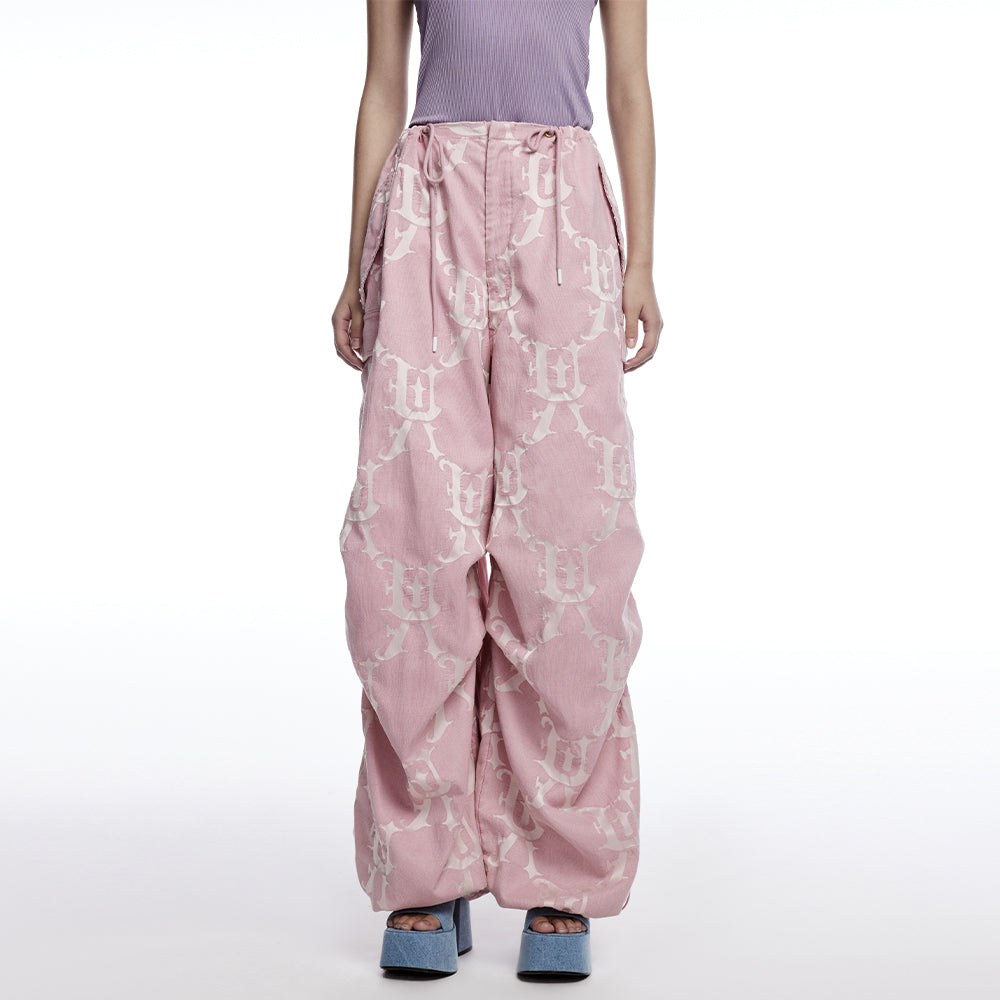 Classic UOOYAA Patterned Pink Jogger Pants