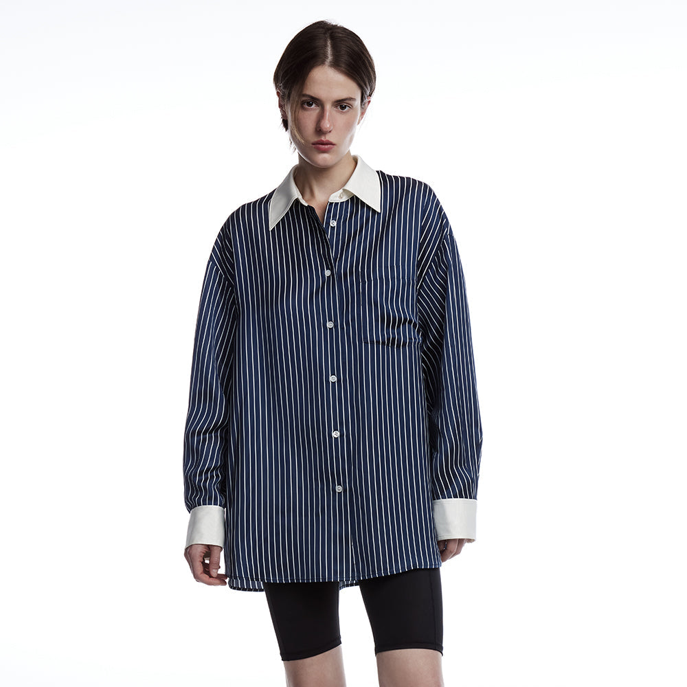 Navy Striped Shirt