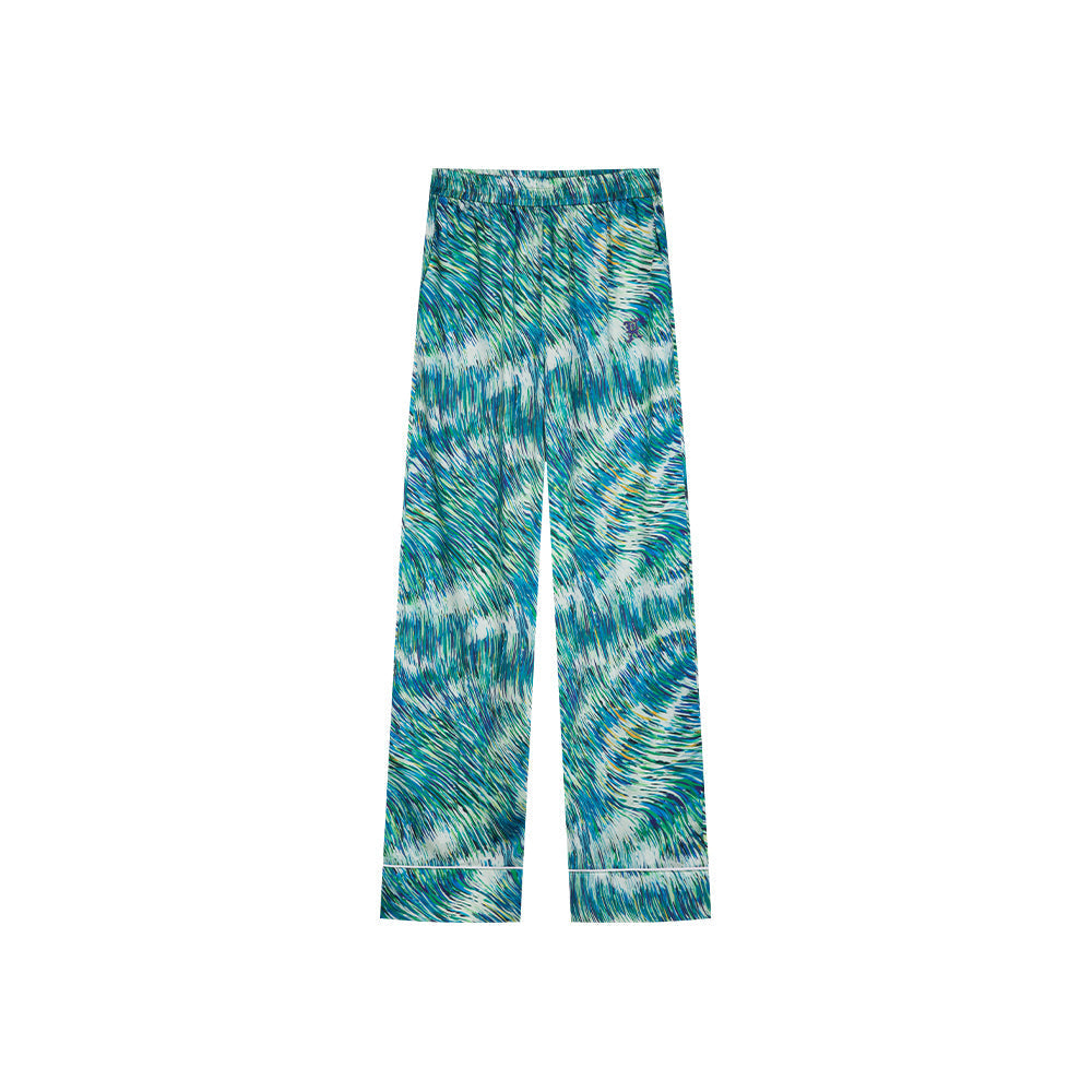 Full-printed Wide-leg Casual Pants