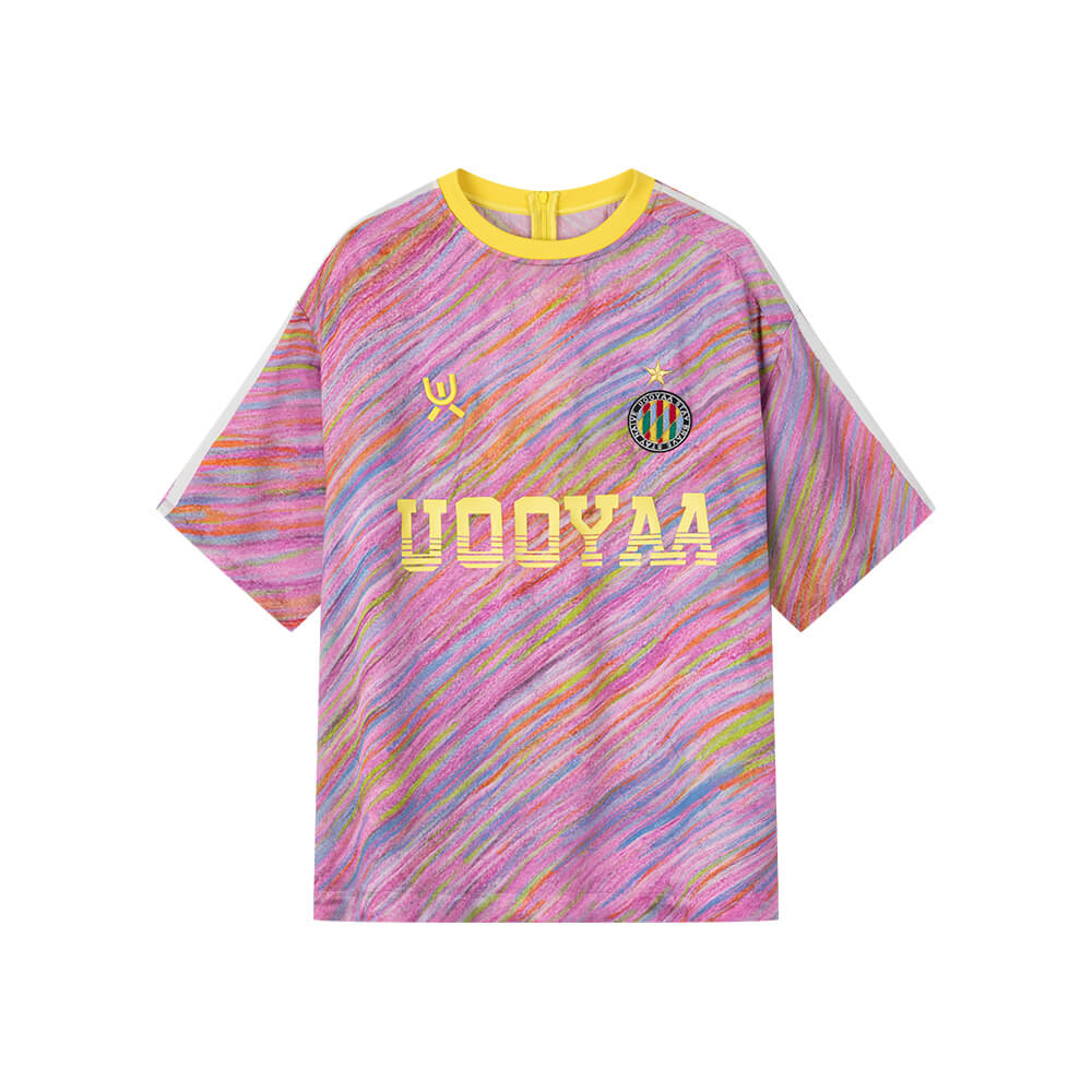 Paint-stroke Full-printed Football T-shirt