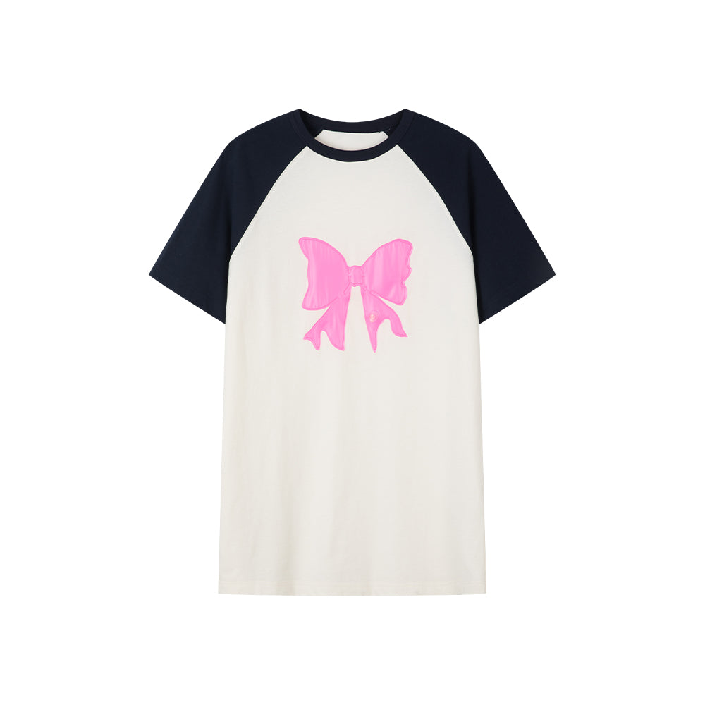 Raglan Sleeve Ribbon Balloon T-shirt