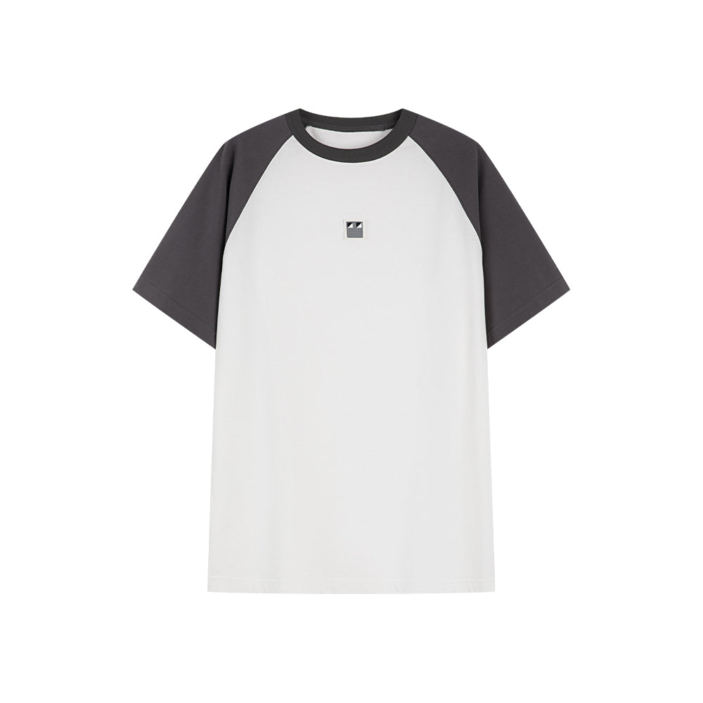 Basic Raglan Sleeves T-Shirt (Pink/Grey)