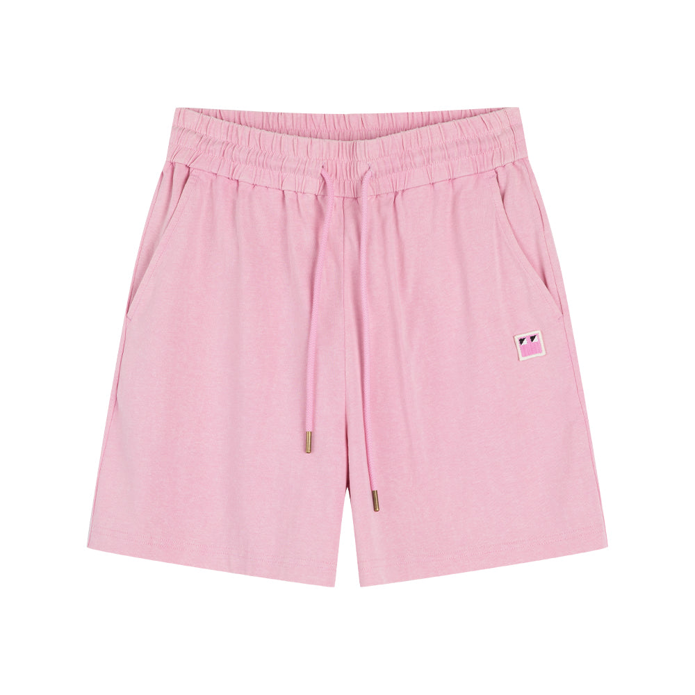 Basic Pink Cotton Casual Shorts