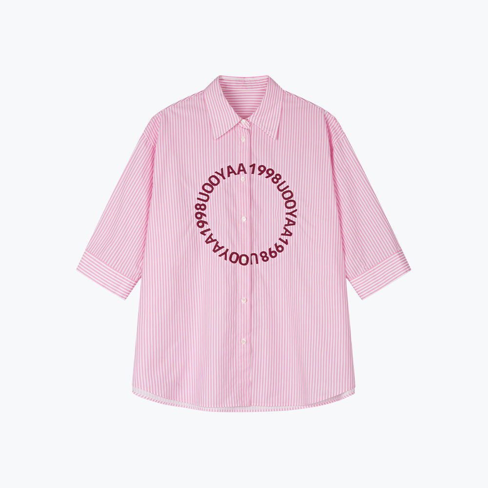 Oversized Stiped Shirt (Pink/Blue)