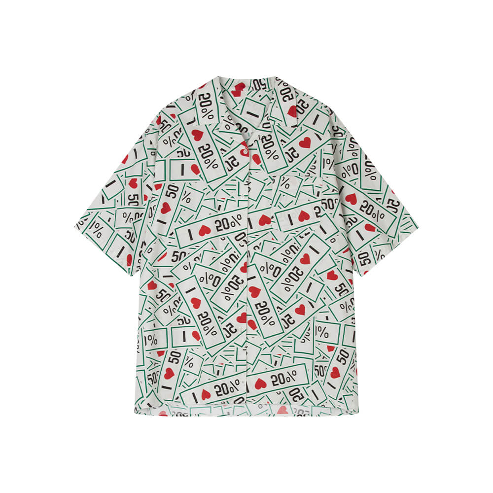 Full-printed LOVE50% Logo Oversized Shirt