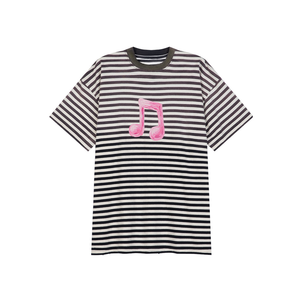 Striped Embroidered T-shirt